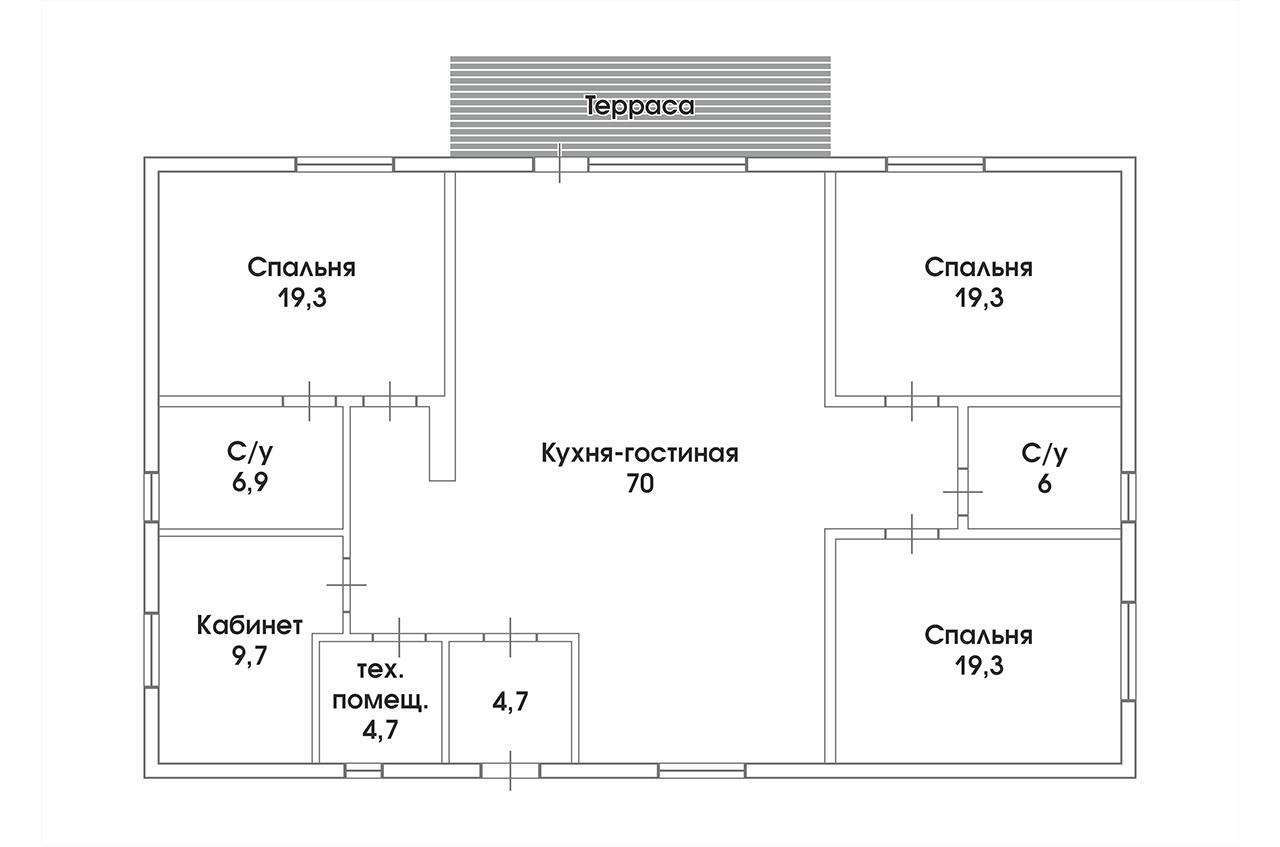 Дом 160 м² на участке 16,3 сот.